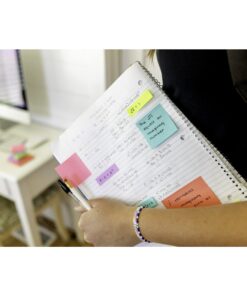Post-it Page Markers, Assorted Bright Colors, 1/2 in x 2 in, 50 Markers/Pad, 10 Pads/Pack (670-10AB) 500 Sheets 35 71tr nhjJL