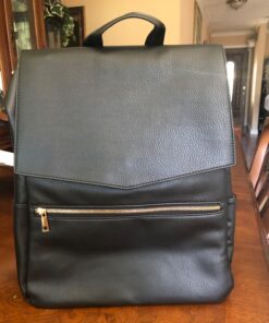 KZNI Leather Diaper Bag Backpack, Diaper Backpack Nappy Baby Bags for Mom Unisex Maternity Diaper Bag with Stroller Hanger Black 36 71tr4D4ltKL