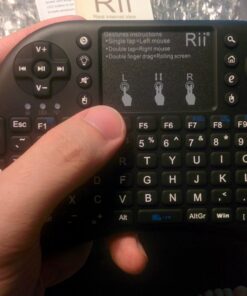 (Upgraded)Rii 2.4GHz Mini Wireless Keyboard with Touchpad,QWERTY,LED Backlit,Portable Keyboard for laptop/PC/Tablets/Windows/Mac/TV/Xbox/PS3/Raspberry Pi .(i8+ Black) 36 71trAJnKsVL