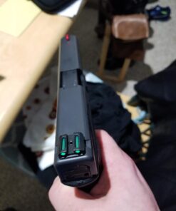 TRUGLO Fiber-Optic Handgun Night Sight | Compact Durable Snag-Resistant High-Visibility Red Front & Green Rear Sight for Handguns Glock High Set 29 71trybck3L