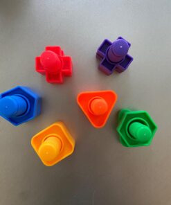 Skoolzy Nuts and Bolts 12 Piece Toy Building Block Set Sensory Occupational Therapy STEM for 18+ Months Toddler Toys & Kids, Includes eBook Travel 12 Piece 55 71ts0W1AZYL 1