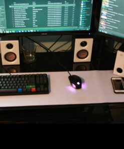 Glorious Large Extended White Gaming Mouse Pad/Mat - Long Cloth Mousepad, Stitched Edges | 36x11 (GW-E) 29 71tsk06lDvL