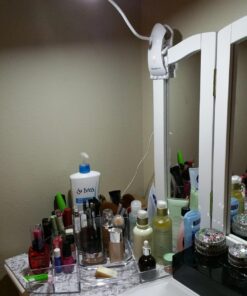 Clip Desk Lamp Table LED Bulb Lamps Set USB Outlet White Modern Shade Gooseneck Dimmable Light Clamp Base Touch Sensor Switch Charging Battery Office Room Bedroom Dorm Kids Small Girls Study Reading 36 71ttAf1naJL