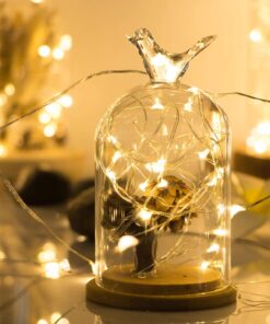 6 Pack Fairy Lights Battery Operated - 7ft 20 LED Waterproof Mini Silver Wire String Lights for Wedding Mason Jars Crafts Shelves Walls Christmas Garlands Party, Warm White 6 Pack 36 71tuJtkaJHL