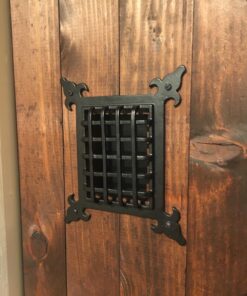 A29 Hardware Cast Iron Speakeasy Door Grill/Grille with Viewing Door, Black Powder Coat Finish, Medium Size Medium-Black 58 71tvT3oF21L