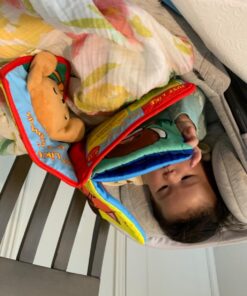 ToBe ReadyForLife Stimulating Baby Books 0-6 Months and 6-12 Months Infants | Crinkle Books for Babies Makes Great Toys Gift for 1 Year Old | Soft Cloth Animals Baby Books for Baby Gift Blue 54 71twp3xqcZL