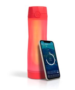 Hidrate Spark 3 Smart Water Bottle, Tracks Water Intake and Glows to Remind You to Stay Hydrated, BPA Free, 20 oz, Coral 17 71txGa0M8fL
