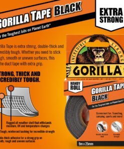 Gorilla Tape, Mini Duct Tape To-Go, 1" x 10 yd Travel Size, Black, (Pack of 1) 1 Pack 21 71u skYJiCL