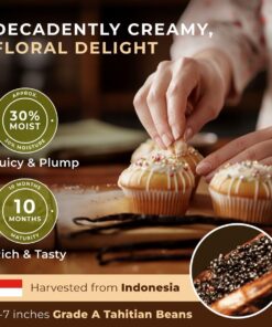 10 Tahitian Vanilla Beans for making Vanilla Extract - Grade A Vanilla Beans for Baking - 5-7 Inches (12 to 15 CM) long Vanilla Pods, Caviar Rich, Flavorful Fresh Vanilla Bean Pods by Gya Labs 1.2 Ounce (Pack of 1) 9 71u0HBCfLuL