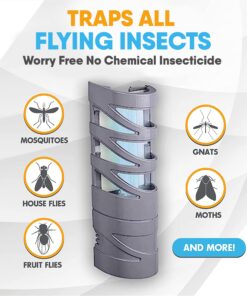 Alternative view of Gardner - Fly Traps Indoor for Home, Indoor Bug Trap, Plug in Bug Catcher Indoor, Fly Catcher Indoor, Gnat Traps for House Indoor Plug in, Fruit Fly Traps for Indoors, Flying Insect Trap Indoor(Grey) Light Grey