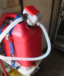 TERA PUMP 4th Gen TRFA01 Fuel Transfer Pump with Auto-Stop for Over-fill Protection (2.4 GPM) 3 Gas Can Adapters, Long Hose, Hand Fuel Pump for E15, E85, Gas, Diesel - Never Lift Heavy Gas Cans again Automatic Gas Can Pump 68 71u2p3BKL