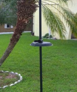 Sorbus Bird Feeding Station - 7ft Tall Metal Pole Bird Feeder Stand with 2 Ground Stake Prongs & 4 Hangers with Bird Bath, Bird Food Mesh Tray for Attracting Wild Birds Outside, Garden Decor, Plants 2-Prong Stake 36 71u3k9XY9UL