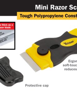 Titan 12031 4-Inch Mini Razor Scraper | Includes 1 Extra Heavy-Duty Razor Blade 21 71u3sOE VNL