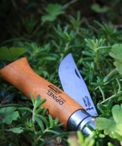 Opinel No.08 Carbon Steel Folding Pocket Knife with Beechwood Handle, Brown (2540089) No. 8 37 71u41ZW9lZL