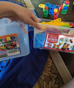 Brickyard Building Blocks STEM Toys - Educational Building Toys for Kids Ages 4-8 with 163 Pieces, Tools, Design Guide and Toy Storage Box, Gift for Boys & Girls 163 Piece 42 71u4PP55SRL 1