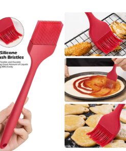 SILCONY 10" Silicone Pastry Basting BIG SIZE Brushes Heat Resistant BPA Free for BBQ Grill Barbecue & Kitchen Baking Cooking Marinating Oil Brushes Soft Bristles Long Handle (3, 10 Inches) 3 9 71u4b4PZODL