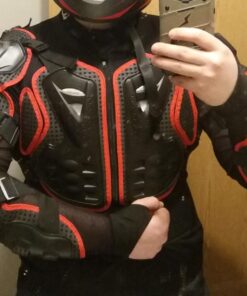 OHMOTOR Motorcycle Body Protective Jacket Armor Men, Motocross Riding Protective Gear,ATV Dirt Bike Chest Spine Protector 3X-Large-4X-Large Red 33 71u5RW7G5yL