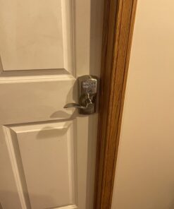 Schlage FE575 CAM 619 ACC Camelot Keypad Lock with Accent Lever, Auto-Lock, Electronic Keyless Entry, Satin Nickel Camelot Trim 13 71u5Tfnf96L