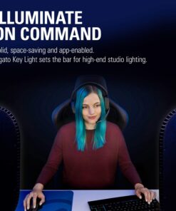 Elgato Key Light - Professional 2800 lumens Studio Light with desk clamp for Streaming, Recording and Video Conferencing, Temperature and Brightness app-adjustable on Mac, PC, iOS, Android 22 71u7O1l95aL