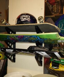 StoreYourBoard Skateboard and Longboard Storage Rack, Trifecta Wall Mount Display, Home and Garage Organizer 37 71u7d5dWgIL