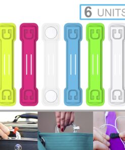 Alternative view of CLOOP Cord Keeper – 6Pcs Small Magnetic Cable Organizer – Charging Cord Organizer – Ideal for Cable Management, Headphones, USB – Patented Design – Practical and User-Friendly – (Fluo Colors)