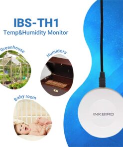 Inkbird Thermometer and Hygrometer Smart Sensor Data Logger with Waterproof External Probe Magnet Alert for Android and iOS Used for Food Storage Brewing Reptiles Instrument IBS-TH1. IBS-TH1+Probe. 32 71u8owMGSZL
