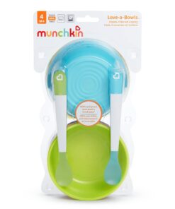 Munchkin® Love-a-Bowls™ 10 Piece Baby Feeding Set, Includes Bowls with Lids and Spoons, Multicolor 30 71u95pf9KeL