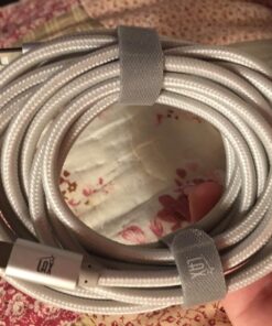 LAX iPhone Charger Lightning Cable - MFi Certified Durable Braided Apple Lightning USB Cord for iPhone 11/11 Pro Max/XS Max/X/iPad, iPod & More 10 Feet Silver 19 71u9DyznT7L