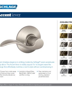 Schlage F170 ACC 716 RH Right Handed Accent Door Lever, One Sided Non-Turning Dummy Door Handle, Aged Bronze Standard One Sided Dummy RH 3 71uA0pEwn3L