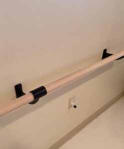 VITA Barre Wall-Mounted Single Ballet Barre, Classic WB15, Wood | Fixed Height, Made in USA, Home, Studio or Gym Exercise Equipment for Kids & Adults | Dance, Fitness, Pilates Black 4 Ft 23 71uAUrCpMDL