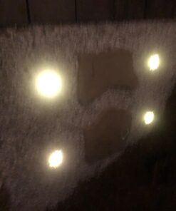 Solar Glass Brick Light,Ice Cube Lights,LED Landscape Light Buried Light Square Cube,Frosted Glass Light for Christmas Outdoor Path Road Yard 4 pcs (Warm White) Warm White 22 71uAk2zk01L