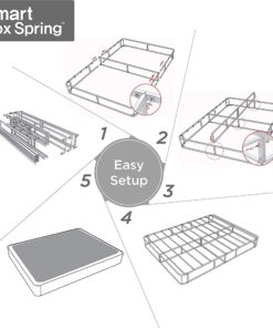ZINUS 9 Inch Metal Smart Box Spring / Mattress Foundation / Strong Metal Frame / Easy Assembly, Twin Original 49 71uC5zCQ4L
