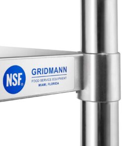 GRIDMANN Stainless Steel Kitchen Prep Table 60 x 24 Inches with Backsplash & Under Shelf, NSF Commercial Work Table for Restaurant and Home 60 in Long x 24 in Deep 25 71uCQyh0ThL