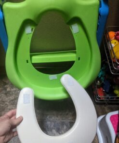 Potty Training Toilet Seat with Step Stool Ladder for Boys and Girls Baby Toddler Kid Children Toilet Training Seat Chair with Handles Padded Seat Non-Slip Wide Step (Blue Green) Blue+Green 57 71uCbGZxoL