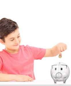 Windy City Novelties Small Educational Kids Clear Plastic Piggy Banks 25 71uCyuZLYL