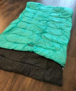 TETON Sports Cascade Double Sleeping Bag; Lightweight, Warm and Comfortable for Family Camping, Teal, 87" x 60" Cascade Double-Wide 44 71uD9oZyZZL
