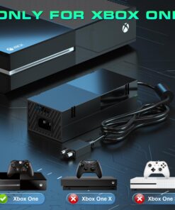 Alternative view of Ponkor Power Supply for Xbox One, AC Cord Replacement Power Brick Adapter 100-240V Voltage Compatible with Xbox One