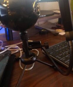 Logitech for Creators Blue Snowball USB Microphone for PC, Mac, Gaming, Recording, Streaming, Podcasting, Condenser Mic with Cardioid and Omnidirectional Pickup Patterns, Stylish Retro Design – Black Gloss Black 131 71uE5OErWL