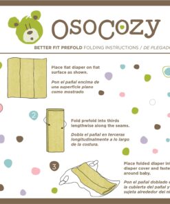 OsoCozy Better Fit Unbleached Prefold Cloth Diapers -100% Cotton, Gauze Weave, Sized for Tri Folding - Size 1 - (Infant 4x8x4 Fits 6-16 lb.) - 1 Dozen Better Fit Infant 4x8x4 (6-16 Pound) 18 71uF5jfp6CL