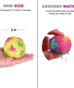 4E's Novelty 24 Pack - 2" Water Bomb Splash Balls - Mini Water Absorbent Ball - Kids Pool Toys, Outdoor Water Activities for Kids, Pool Beach Party Favors. Water Fight Games 16 71uFVfza9PL