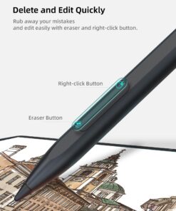 Metapen Stylus Pen M1 for Microsoft Surface (75-Day Battery Life,Smooth Writing),Work for Surface Pro X/9/8/7/6/5/4/3,Surface Go 3/Book 3/Laptop 4/Studio 2,ASUS VivoBook Flip 14 for Students&Doers Classic Black 25 71uFls0EjuL
