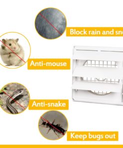 6'' Dryer Vent Cover Outdoor, Dryer Louver Vent Cover for Exterior Wall (Total Unit Size 8 Inches x 8 Inches) 1 Plastic 10 71uHGsiB1YL