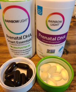 Rainbow Light Prenatal Vitamin, Omega-3 Fatty Acids & Prenatal DHA, Multivitamin for Women, Gluten Free, Promotes Baby's Brain Development & Eye Health, Easy To Digest, 60 Softgels 60 Count (Pack of 1) 39 71uIAal DPL