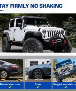 WOWLED 2 Pcs Magnetic Light Bar Mount, Magnetic Work Light Base, Powerful Magnet Mounting Brackets Holder with Rubber Pad for Off-Road Driving Lamp, Curved LED Light Bar, Emergency Light 19 71uINP9Lj5L