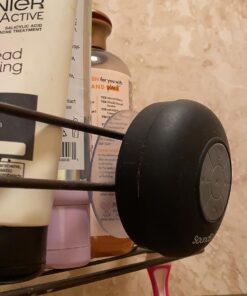 SoundBot SB510 HD Water Resistant Bluetooth Shower Speaker, Handsfree Portable Speakerphone with Built-in Mic, 6hrs of Playtime, Control Buttons and Dedicated Suction Cup for Showers (Black) Black 32 71uJ3NKtuL