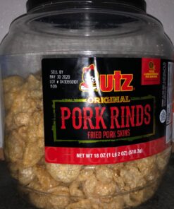 Utz Pork Rinds, Original Flavor - Keto Friendly Snack with Zero Carbs per Serving, Light and Airy Chicharrones with the Perfect Amount of Salt, 18 Ounce (Pack of 2) 18 Ounce (Pack of 2) 35 71uKNuKKh9L