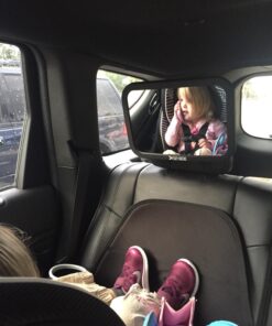 Shatterproof Baby Car Mirror, Fully View Infant in Rear Facing Car Seat - Newborn Safety, Crash Tested & Extra Wide, Crystal Clear, 100% Lifetime Satisfaction Guarantee, Easy Install by Cozy Greens 63 71uKUTBJ L