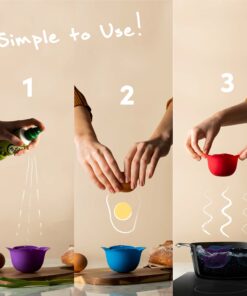 Kitzini Poached Egg Cup. Egg Coddler 4 Set. BPA Free. Microwave Egg Poacher. Nonstick Egg Pod Perfect Silicone Egg Poacher. Easy to Use & Clean. No Mess. 4 Silicone Egg Molds. Dishwasher Safe 4 Pack 25 71uKyFhOpAL