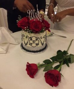 Ella Celebration Mr and Mrs Wedding Cake Topper Rhinestone Monogram Decoration Cake Toppers Mr & Mrs (Silver) Silver 31 71uL2kTK2nL