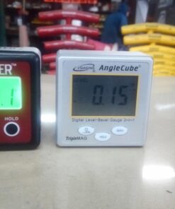 Calculated Industries 7434 AccuMASTER 2-in 1 Magnetic Digital Level and Angle Finder Certified IP54 Dust and Water Resistant,Red Brick Maroon Digital Angle Finder 37 71uMOYEjkL